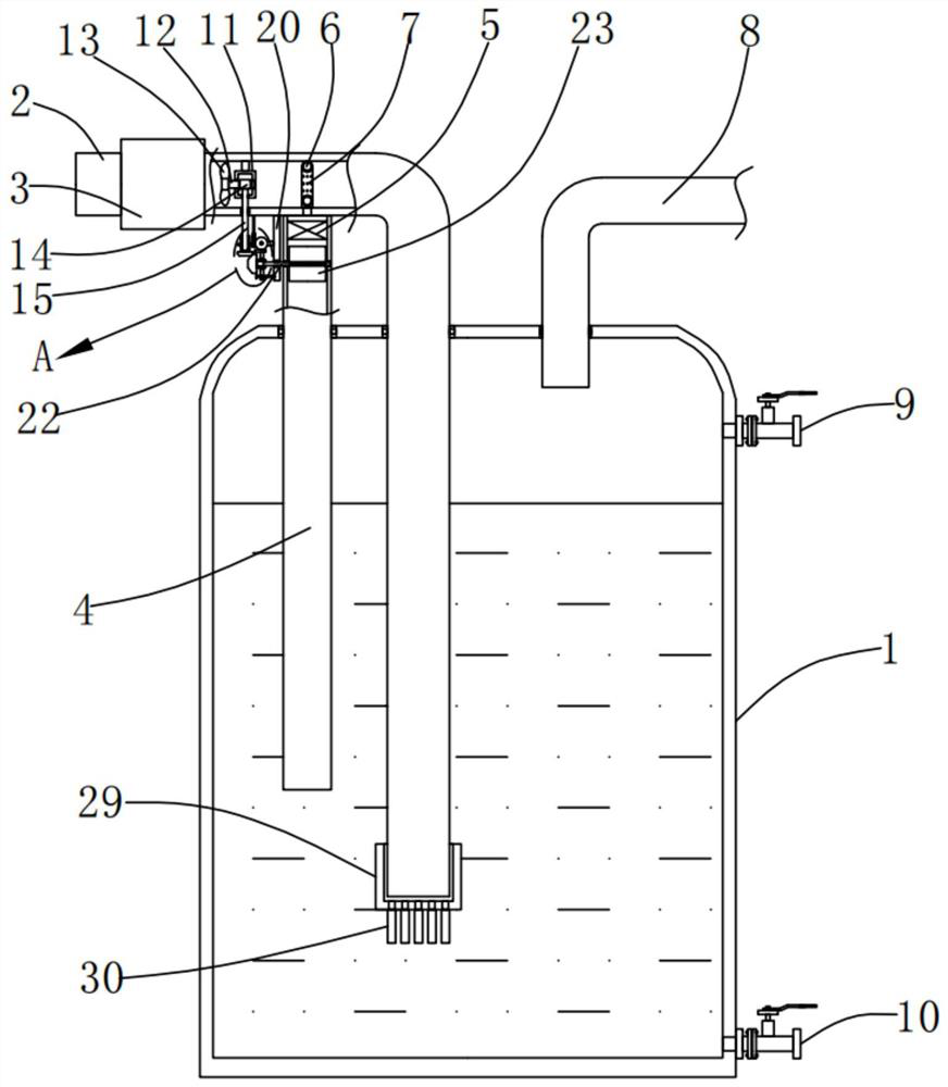 Gas separator in wet process purification production of dissolved acetylene