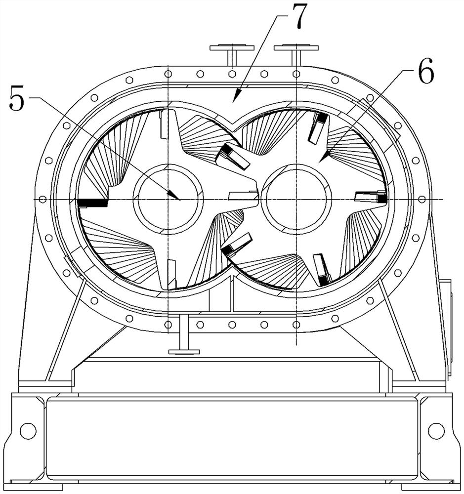 Self-cleaning kneading reactor