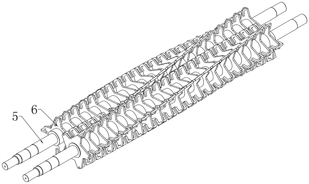 Self-cleaning kneading reactor