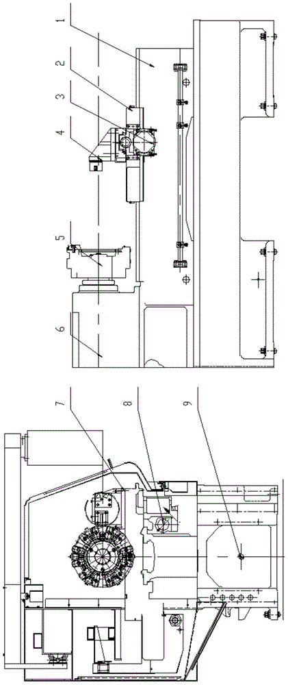 Machine tool special for turning inner holes of flywheel gear rings