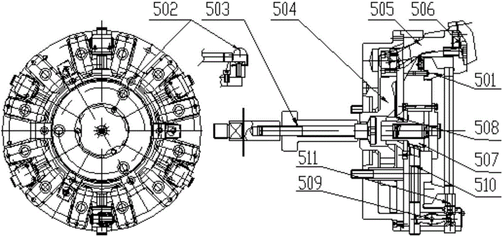 Machine tool special for turning inner holes of flywheel gear rings