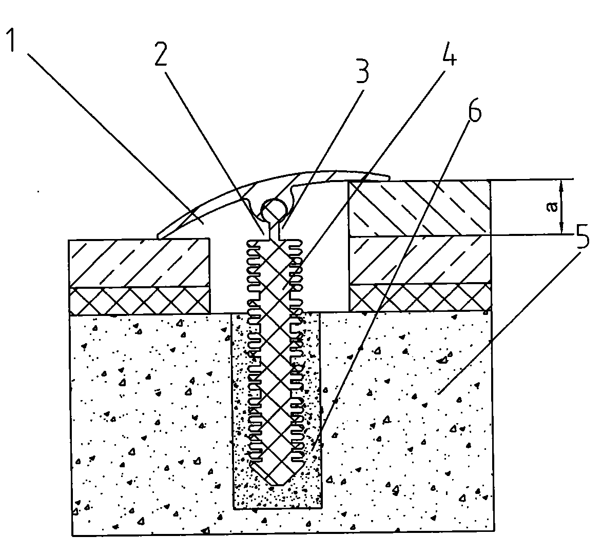 Metal floor buckle