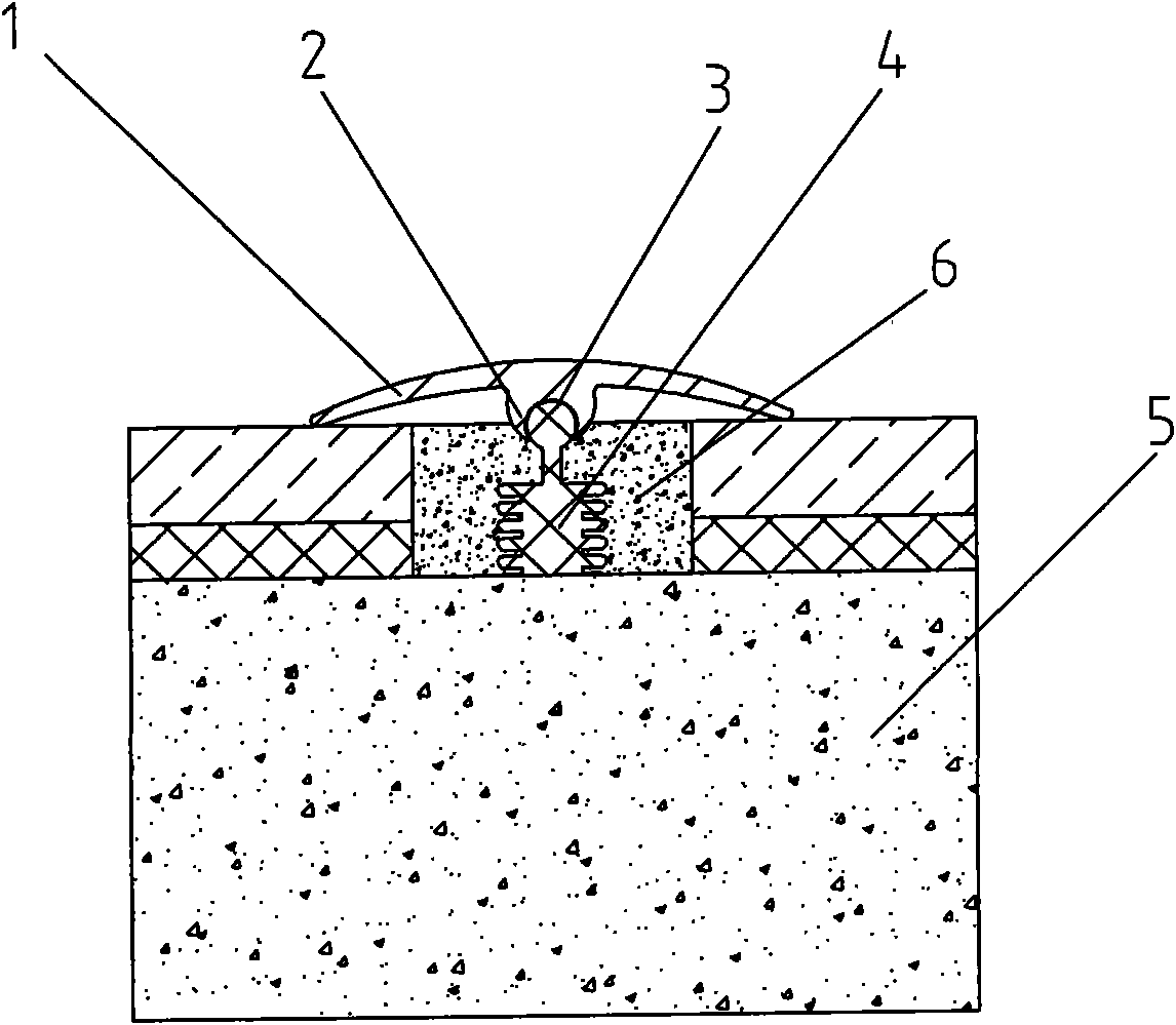 Metal floor buckle