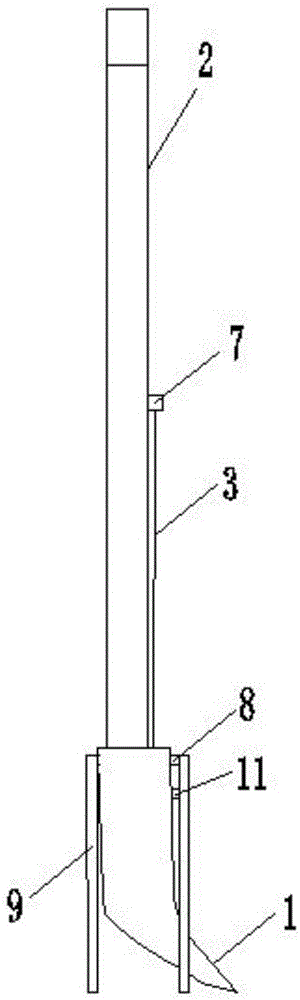 Convenient shovel capable of being placed vertically