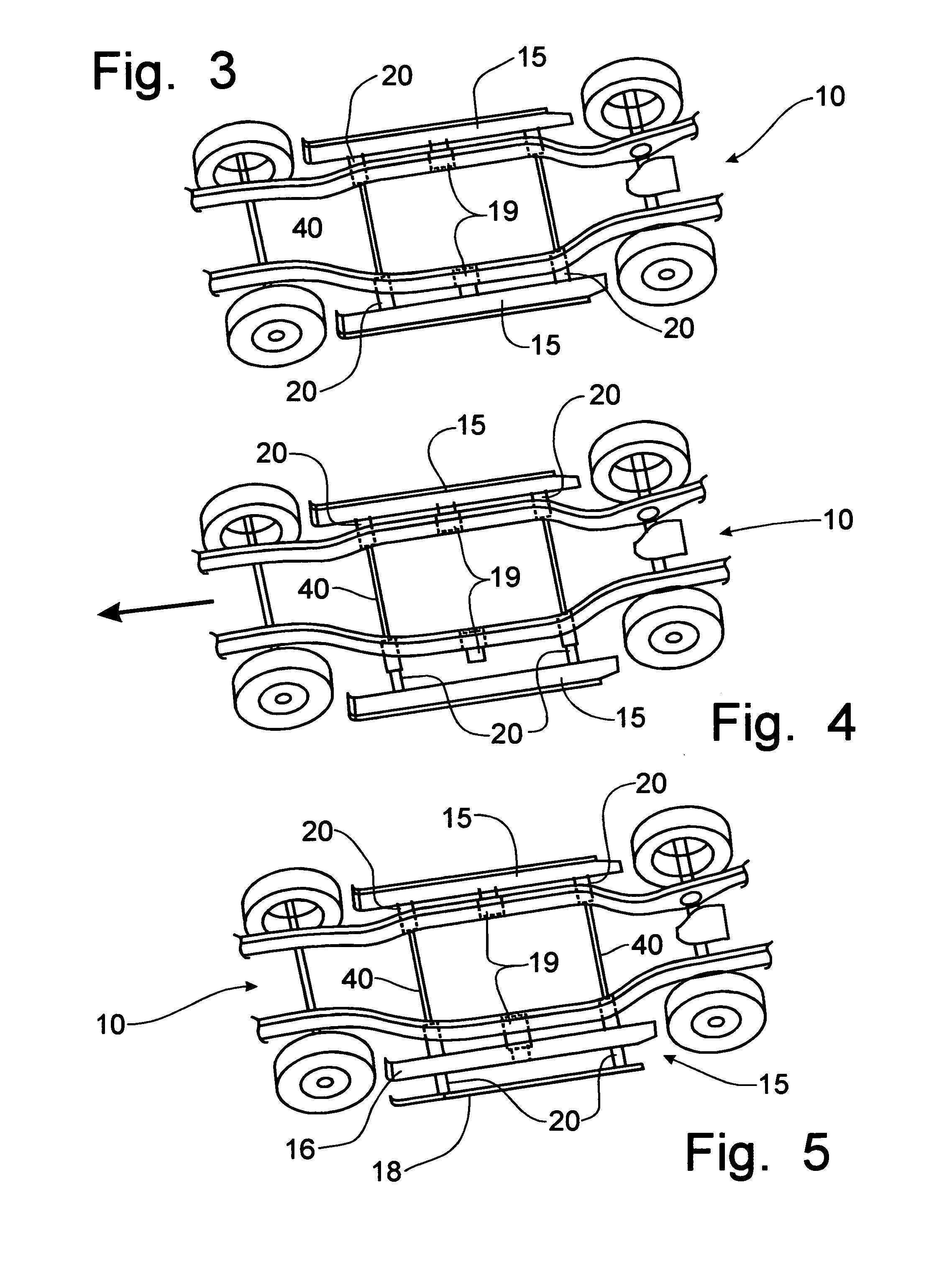 Actuation mechanism for the deployment of a laterally extendable running board to provide rollover resistance