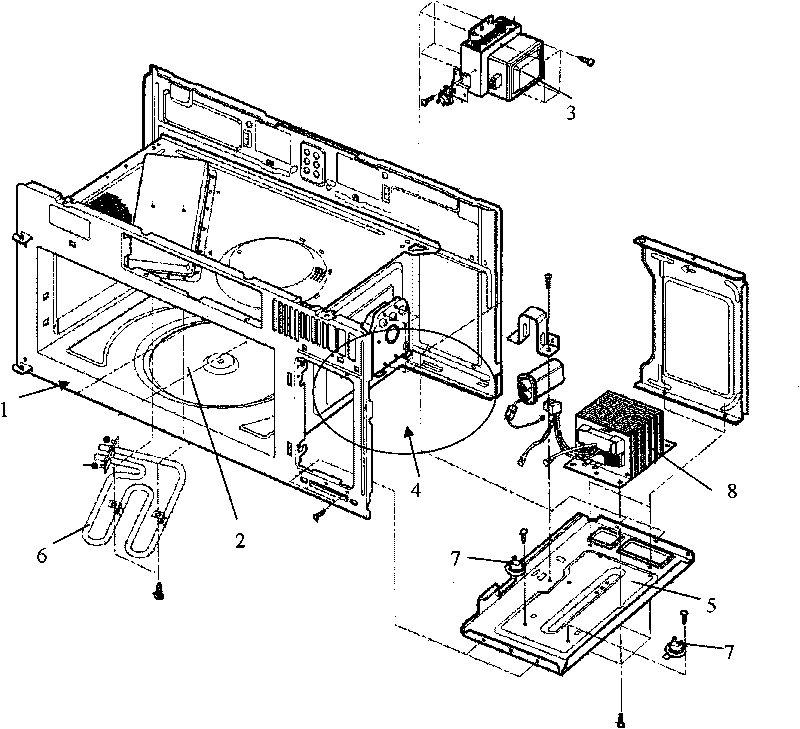 Ventilation hood type microwave oven