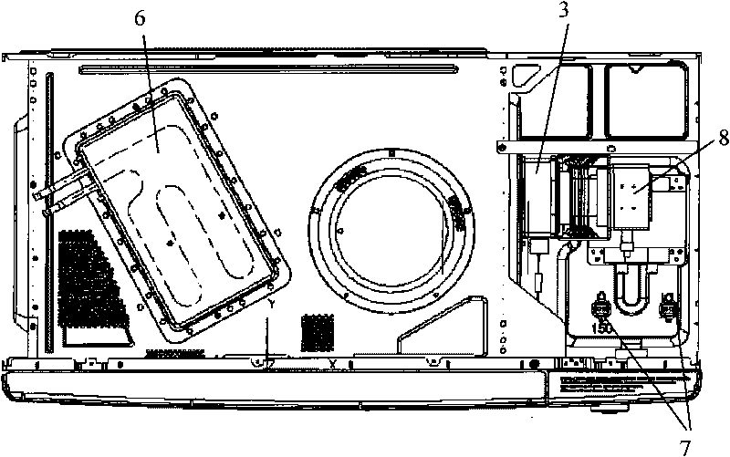 Ventilation hood type microwave oven