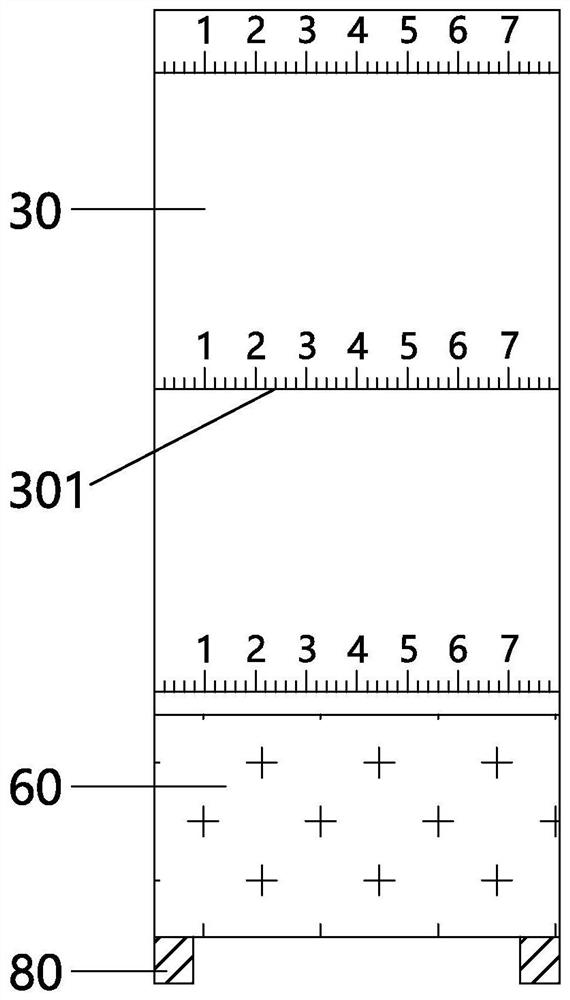 Scrotum edema diameter measuring piece