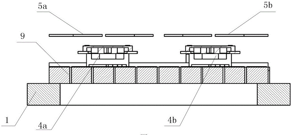 Plane grating measurement based vector circular arc stage change method and device of moving-coil magnetic suspension dual-workpiece stage