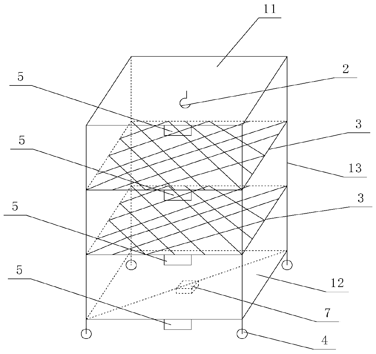 Environmental chamber temperature uniformity testing method and sample containing device