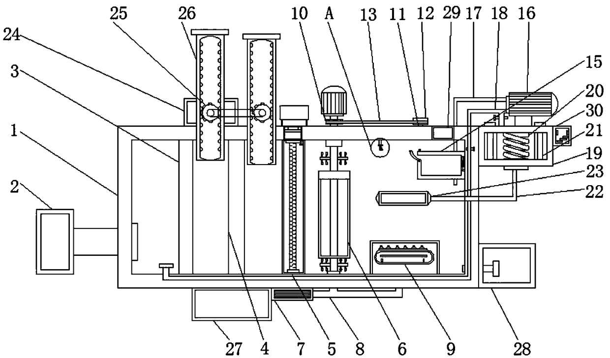 Medical gauze degreasing sewage treatment device