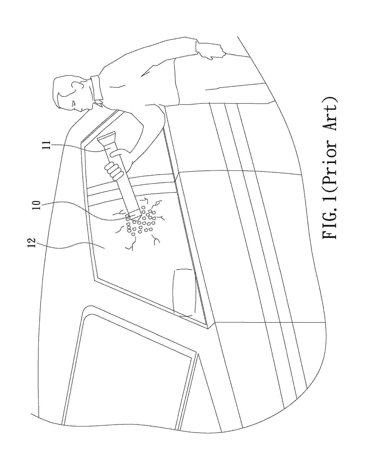 Expandable baton structure with hidden smasher at rear end of handle and hidden smasher thereof