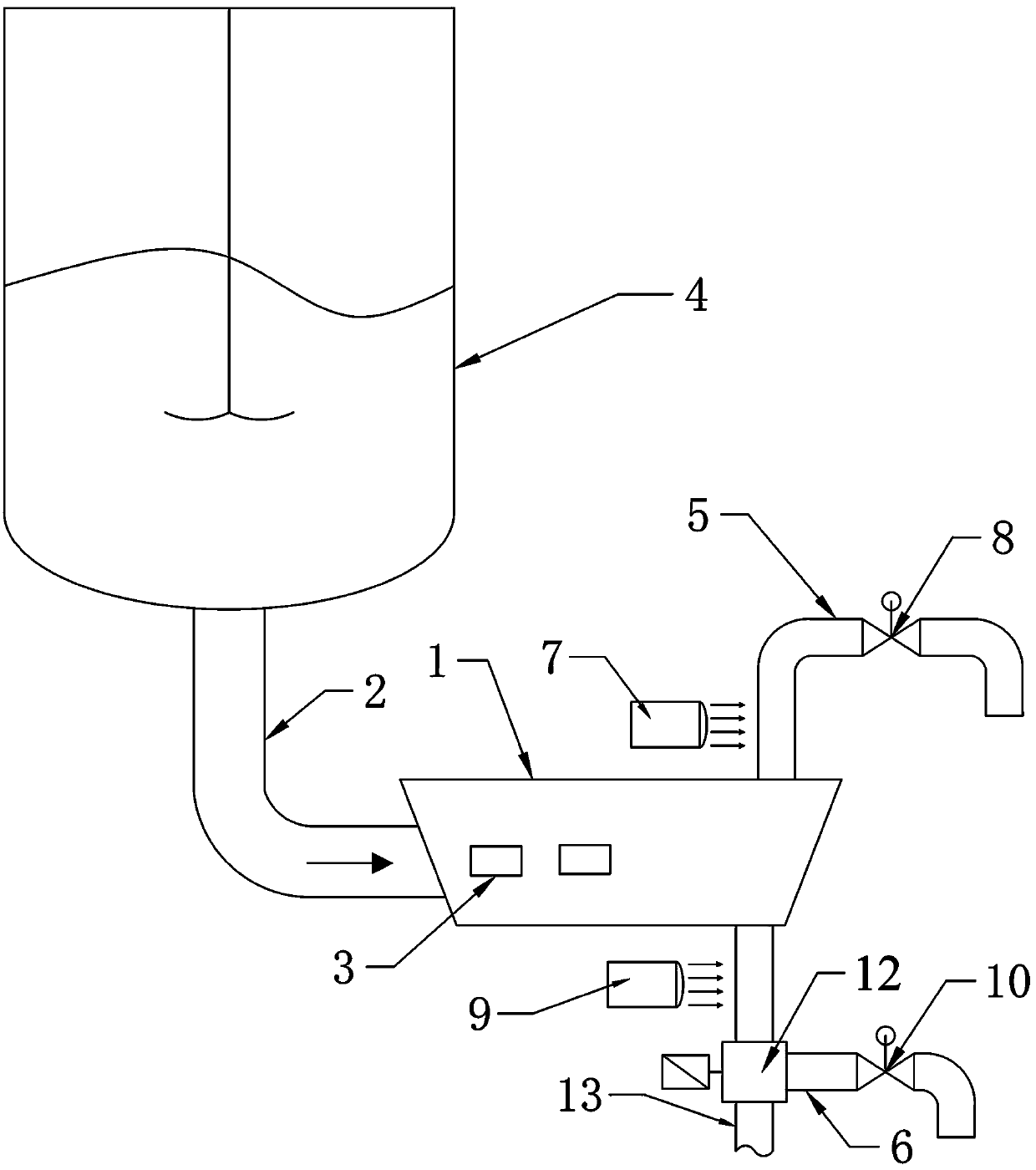 On-line separation device for enzymatic hydrolysate