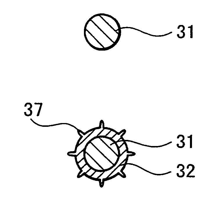 Conductive particle and adhesive agent