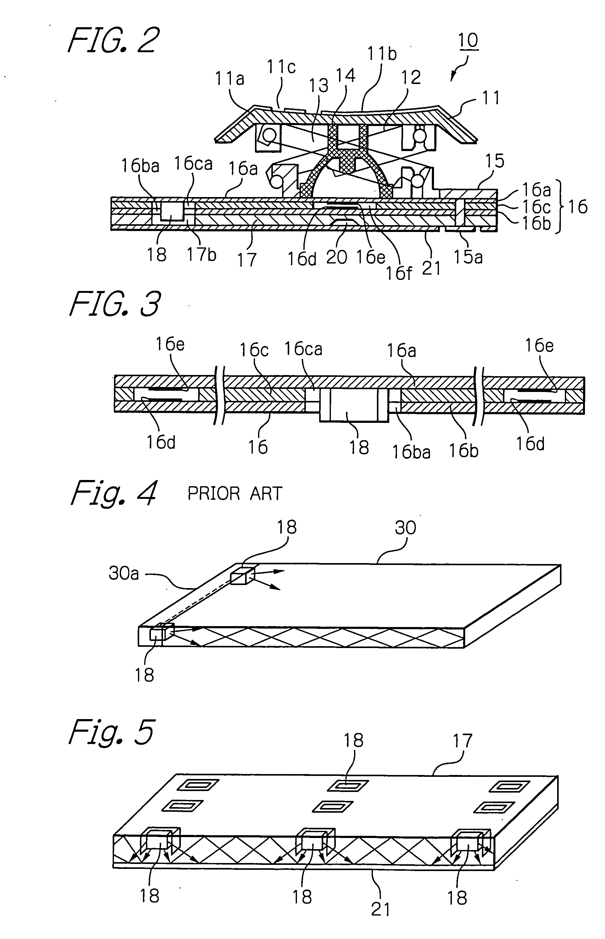 Key switch arrangement having an illuminating function