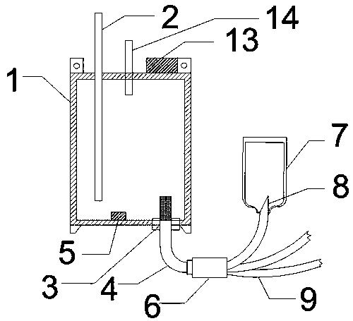 Closed automatic water-changing and water-sealing chest drainage bottle