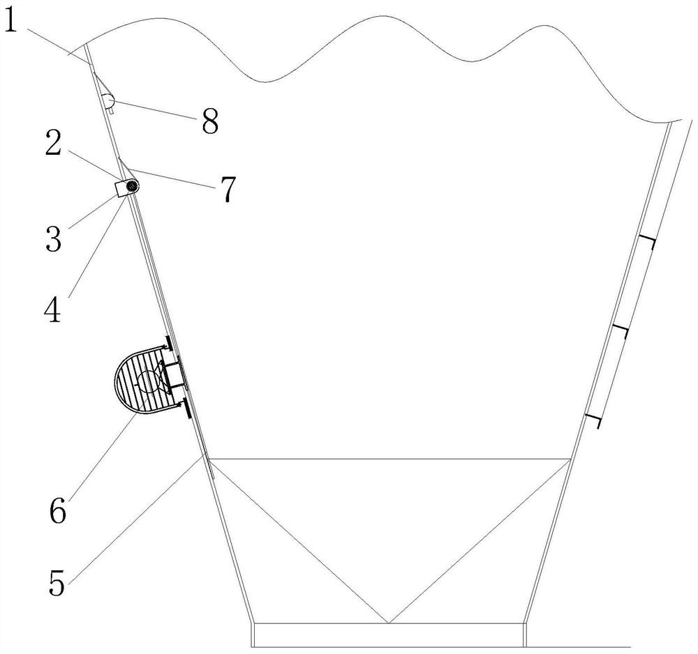 Storage bin wall vibrating device