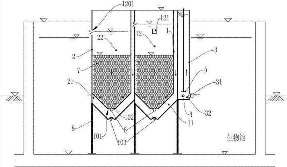 Synchronous denitrification reactor