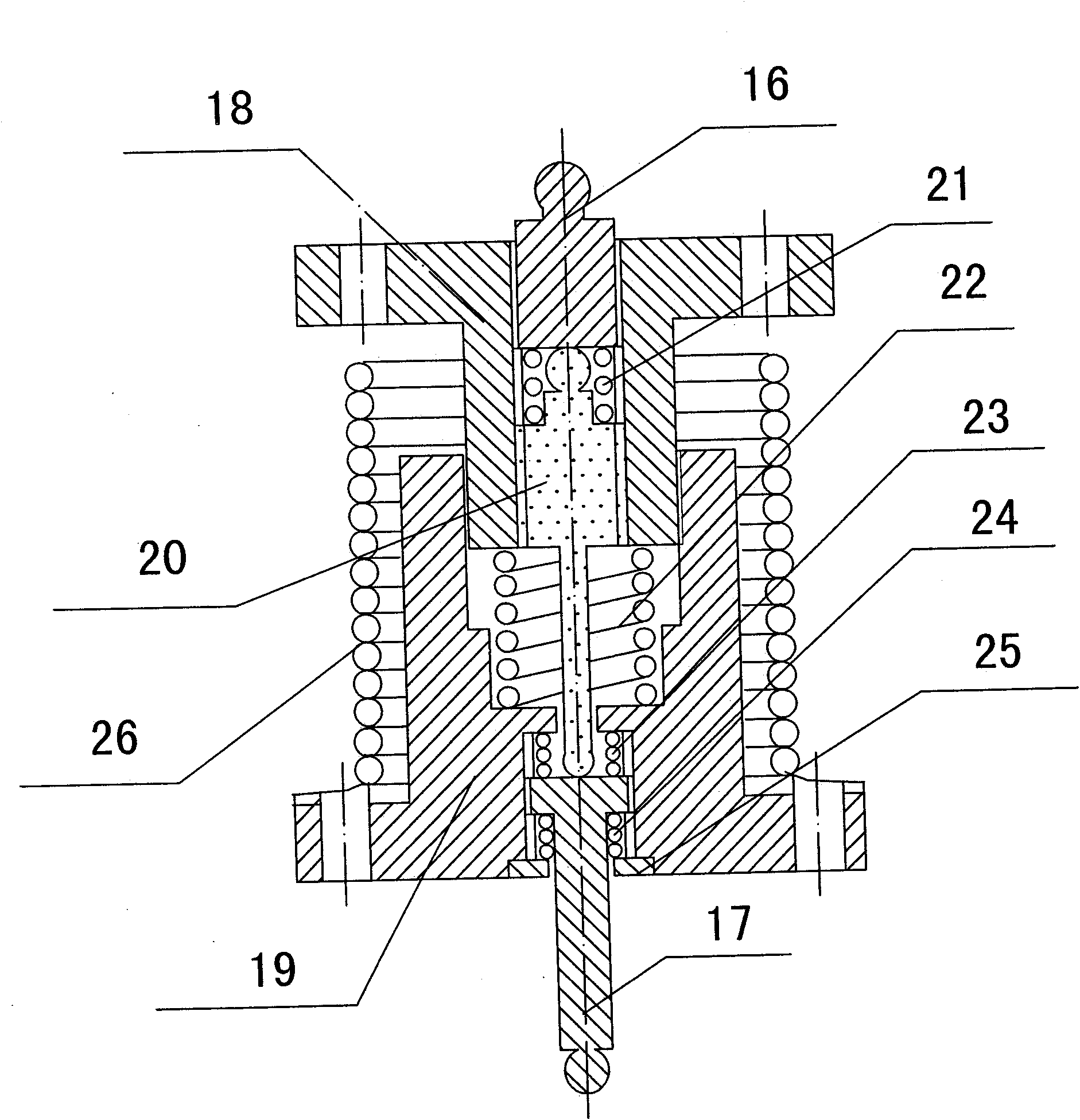 On-line monitoring device for roll gap of plate blank continuous casting machine