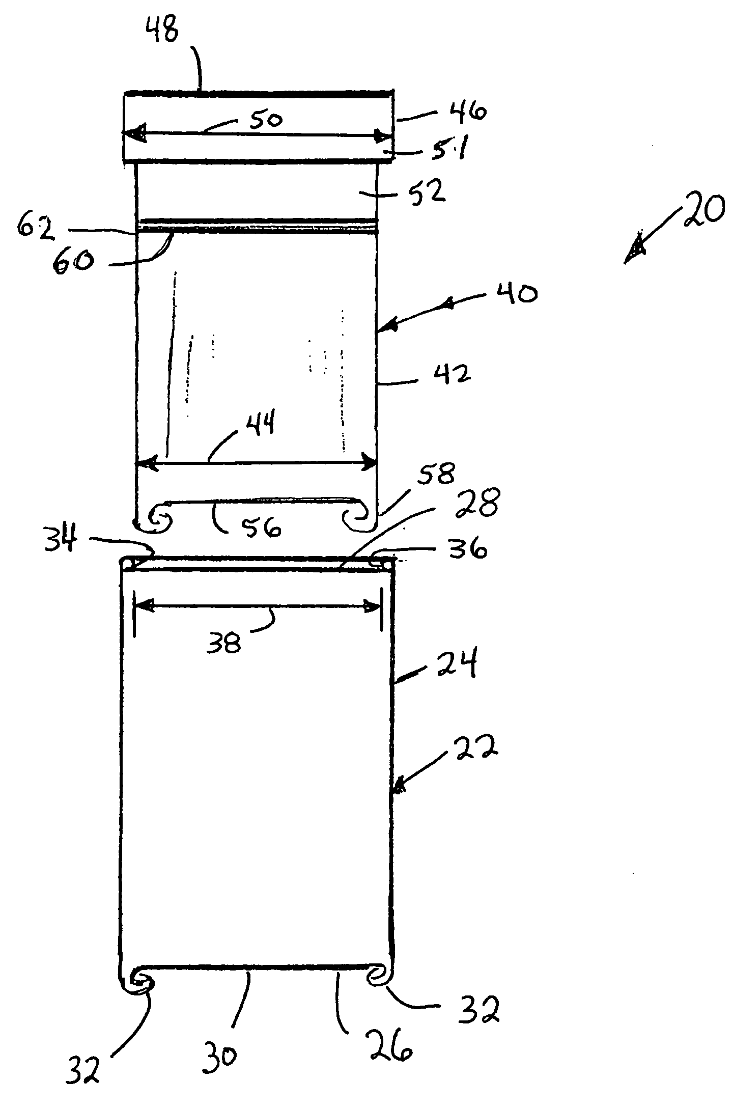 Container with sliding tray