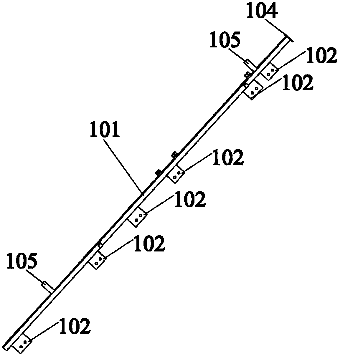 Assembling device of marine diesel engine rack open tube welding base