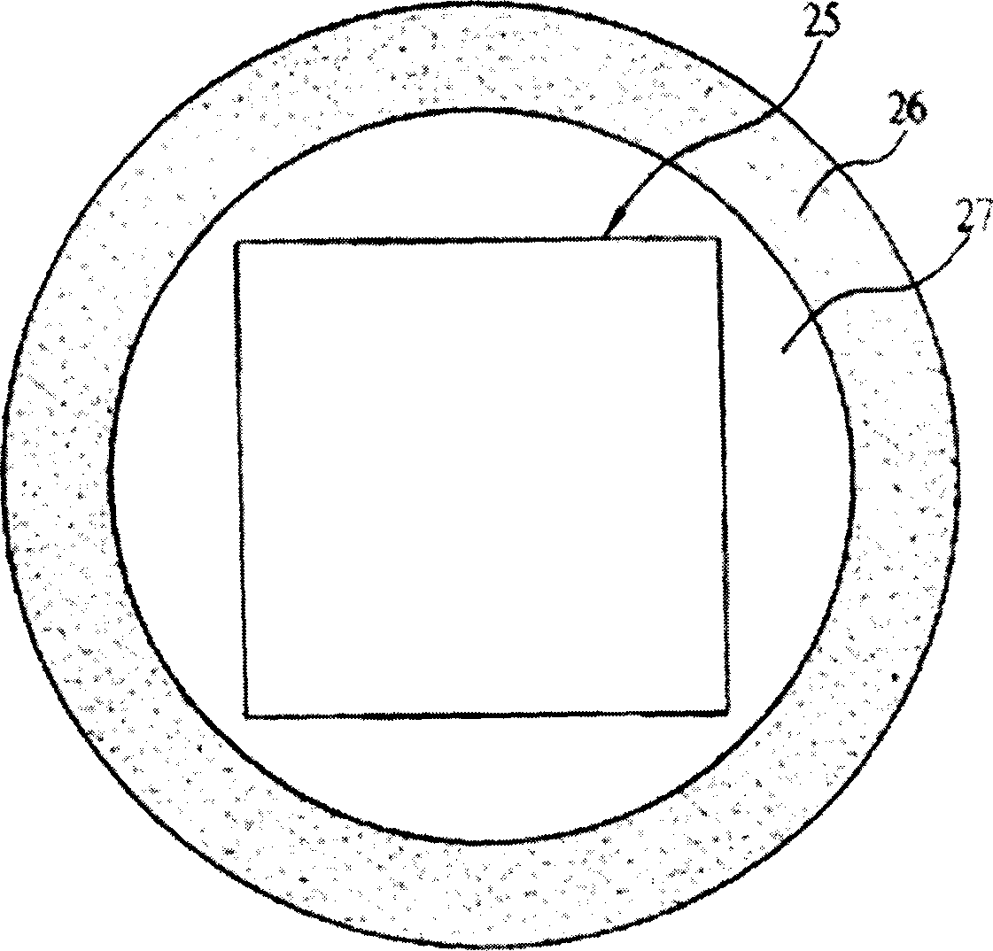 Image sensor package, optical glass therefor and processing method