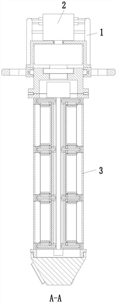 Layered sampling device for soil detection sampling