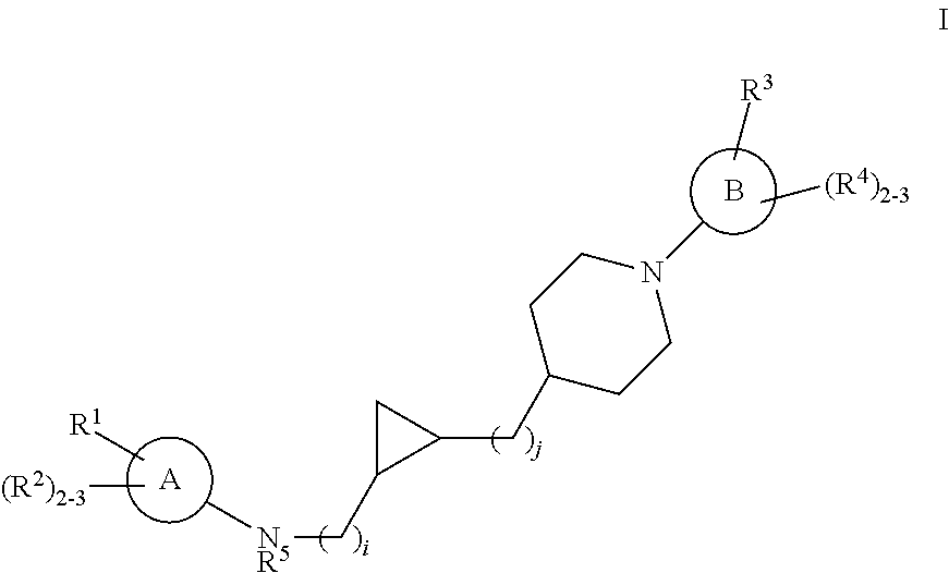 Substituted cyclopropyl compounds, compositions containing such compounds and methods of treatment