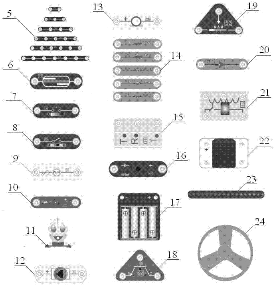 Intelligent splicing electronic brick