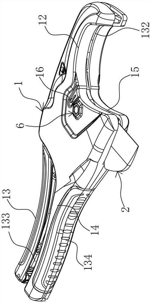 Tubular material cutter with blade easy to replace