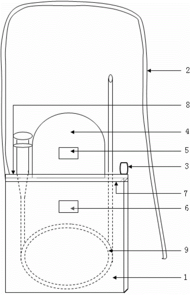 Protecting bag capable of preventing stomach tube of patient from shedding