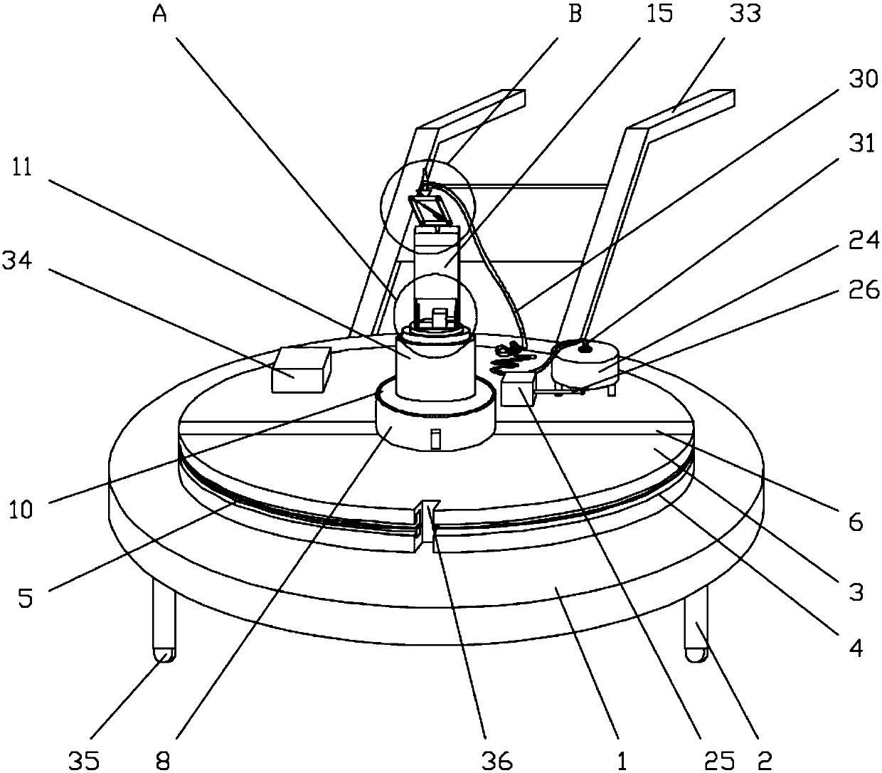 Spraying device used for aircraft empennage