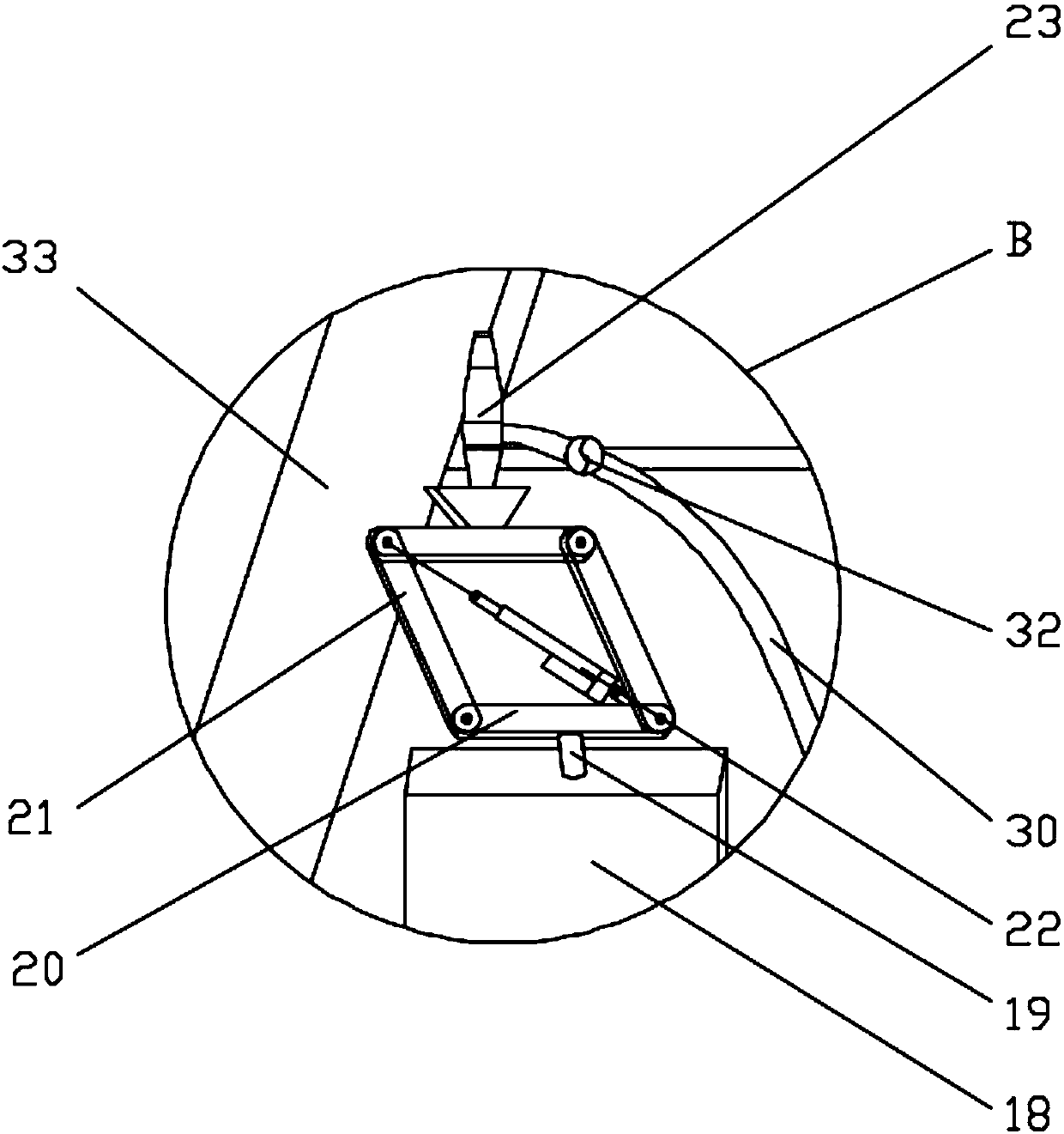 Spraying device used for aircraft empennage