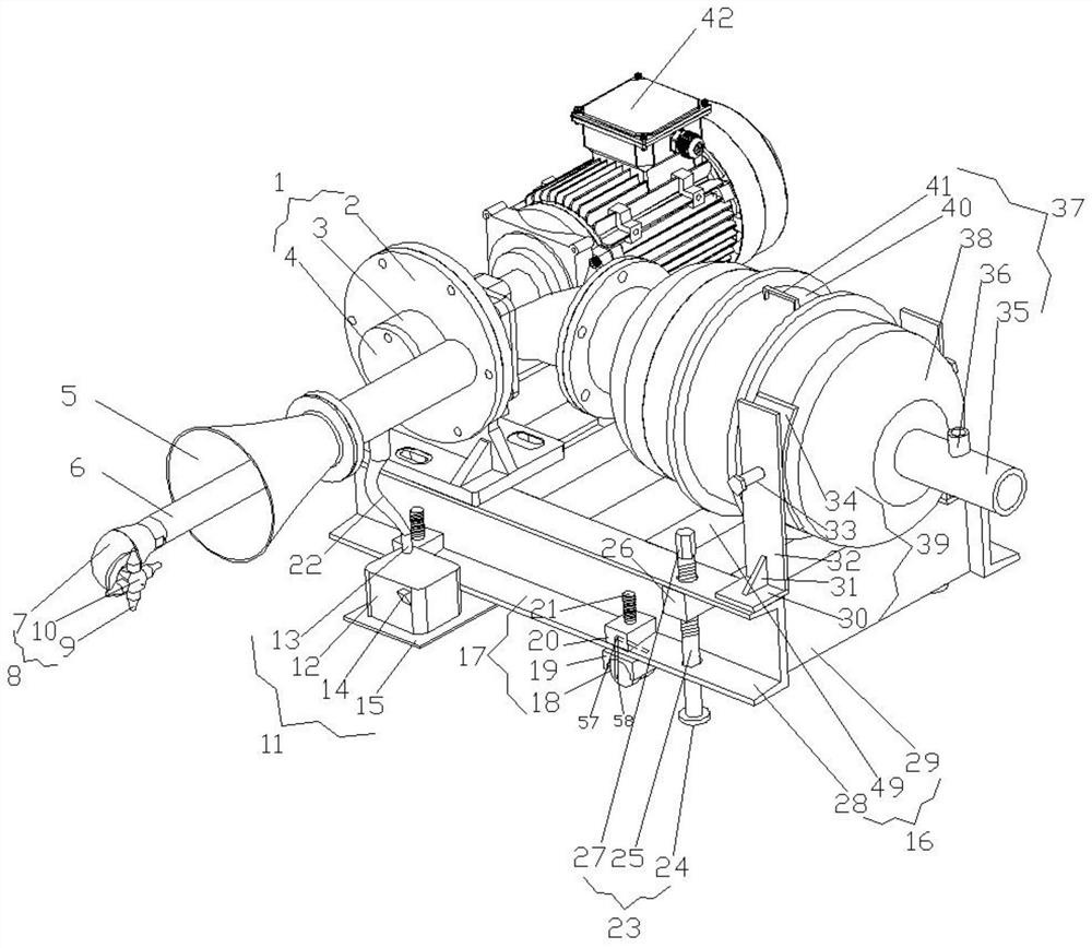 Soot blowing device with rotary nozzle