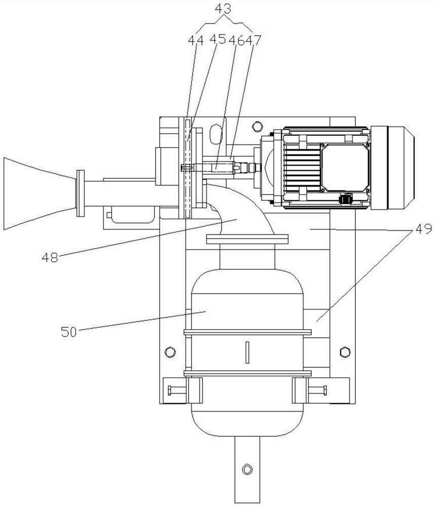 Soot blowing device with rotary nozzle