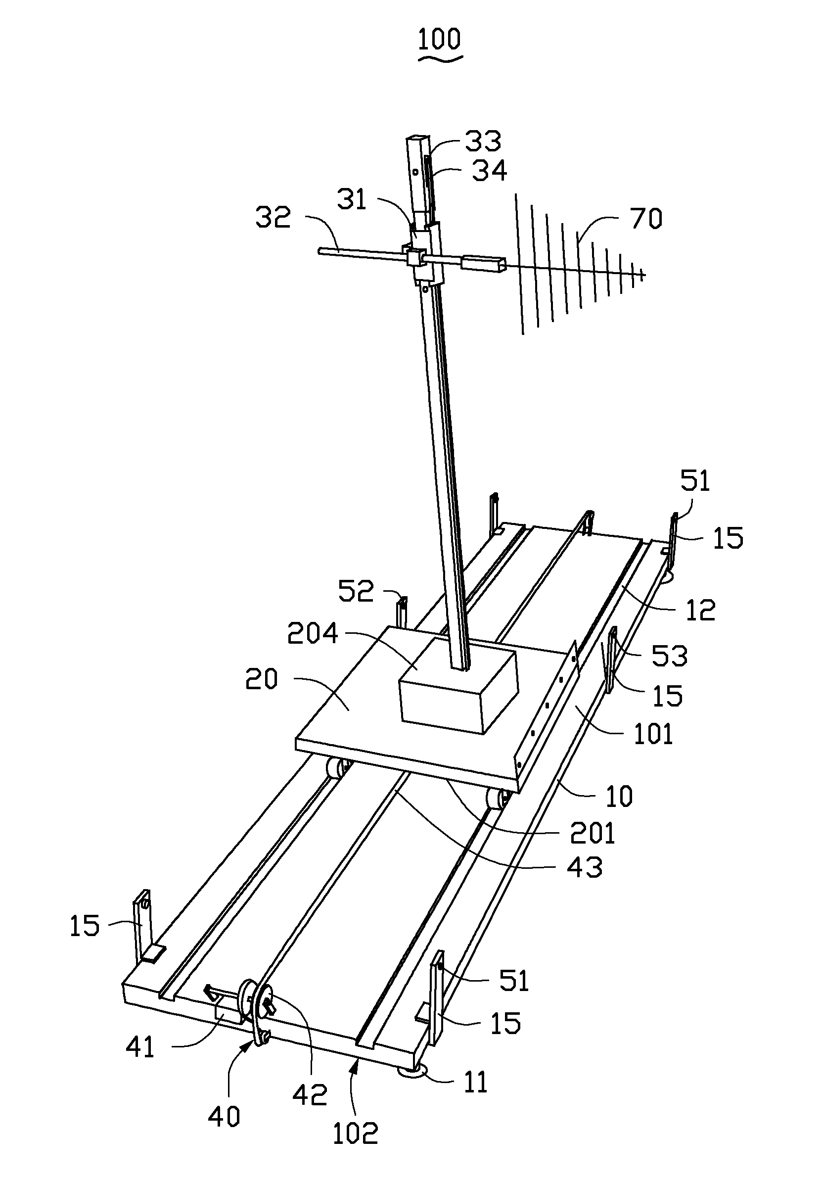 Antenna holding device for electromagnetic measuring