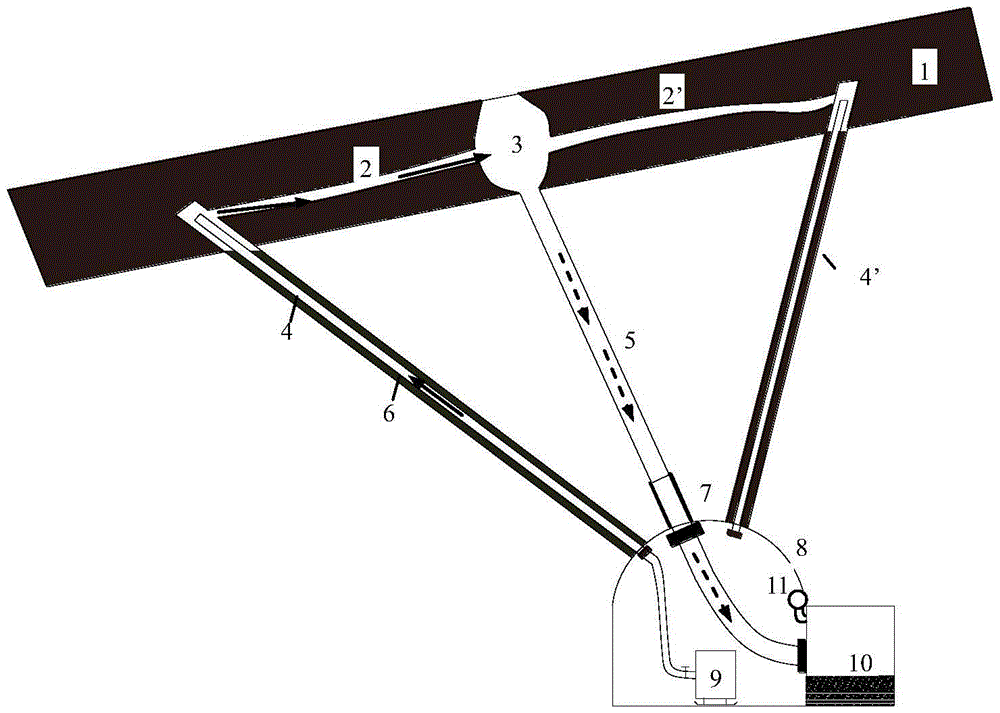 Seam-penetrating drilling hydrofracturing gas extracting method