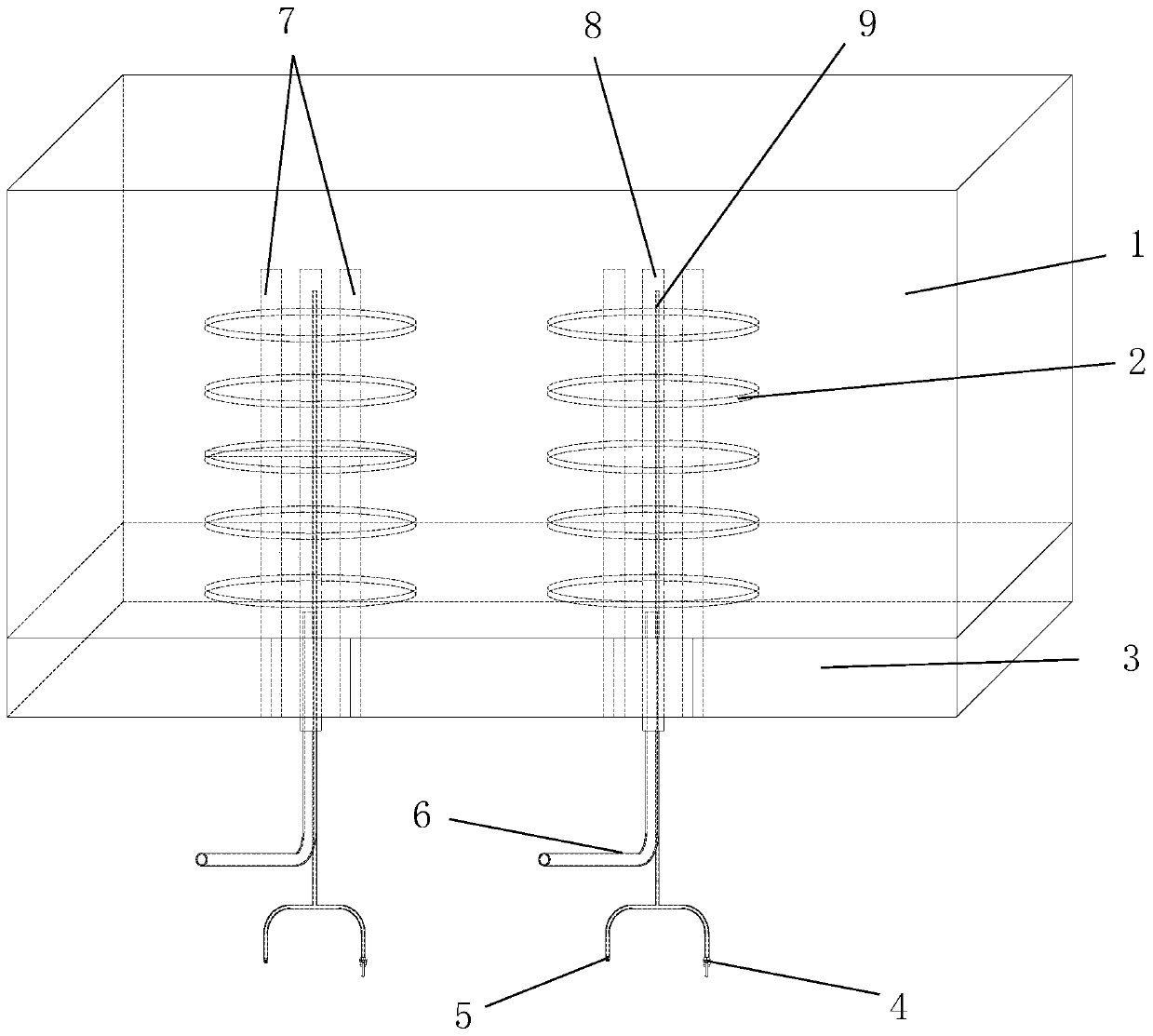 Coal seam anti-reflection method for circular damage by using cold shock of liquid nitrogen and phase change gas