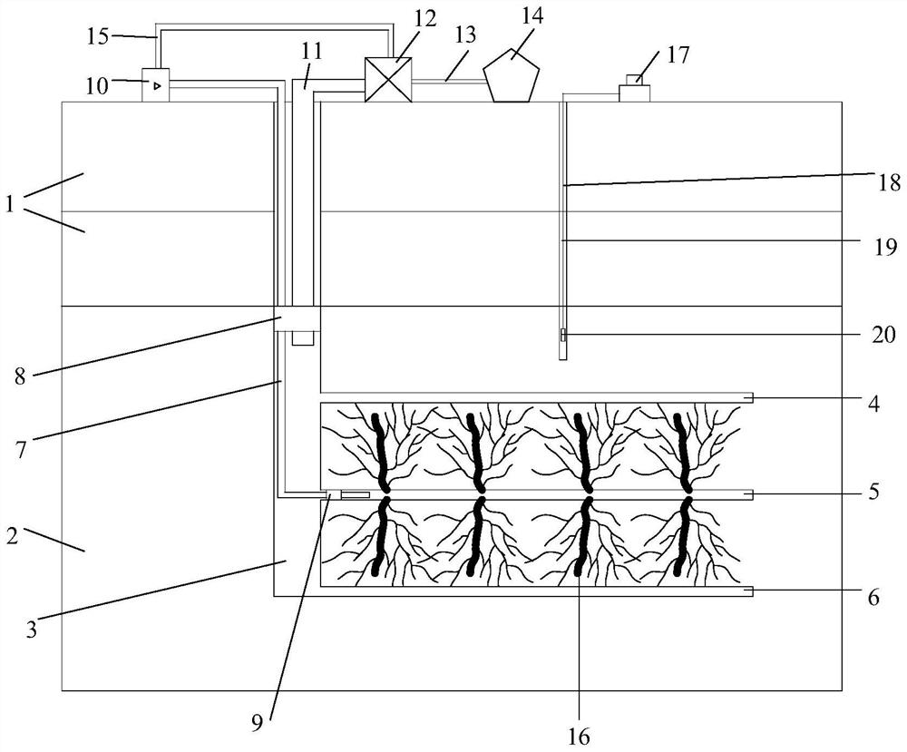 Layered geothermal enhanced mining method based on multiphase CO2