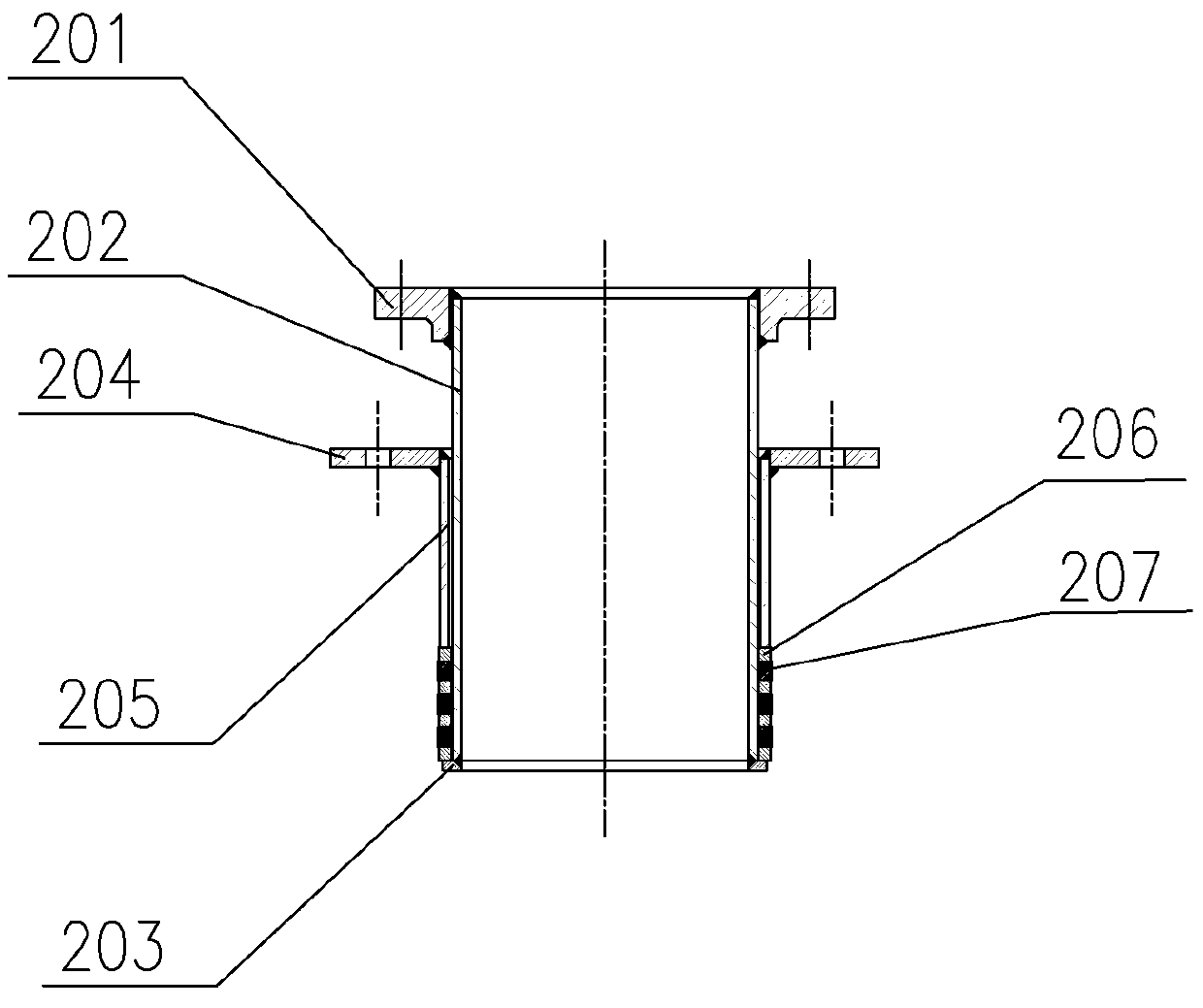 Tee pipe connecting structure