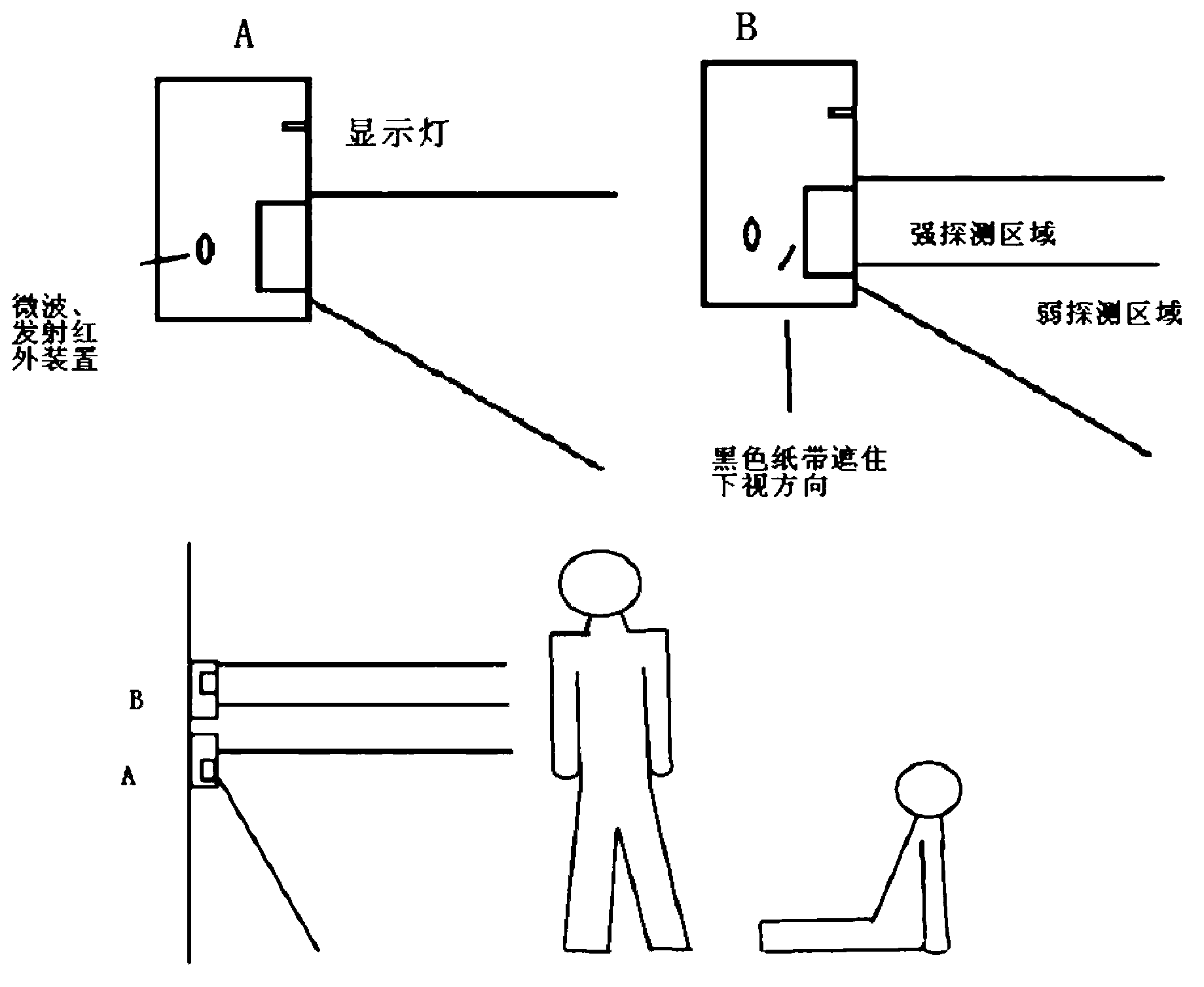 Falling accident detecting system based on dual technologies