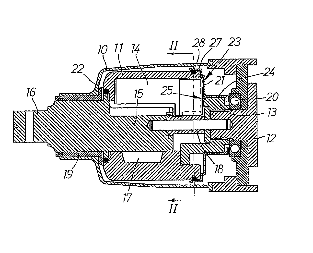 Impact wrench with a lubricated impact mechanism