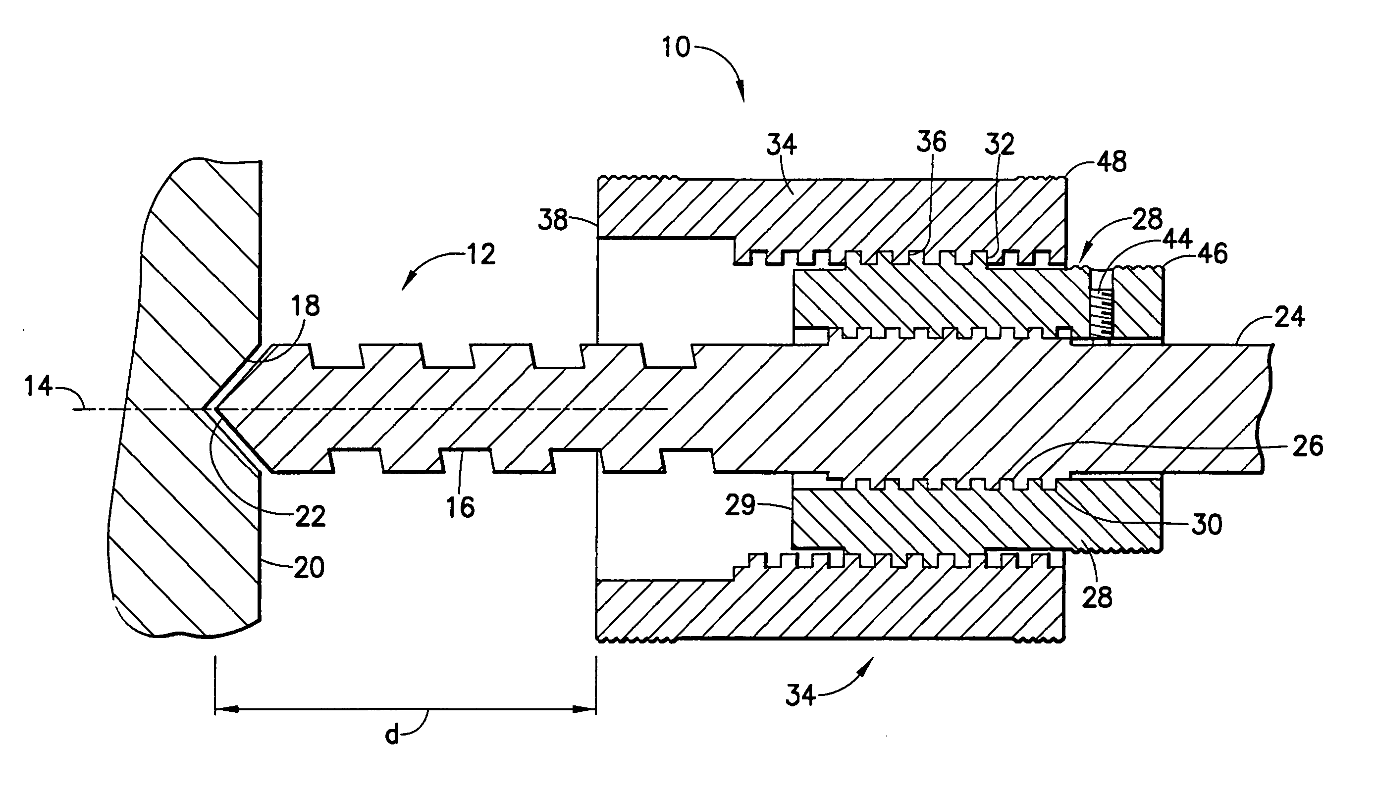 Sleeved stop for a drill bit