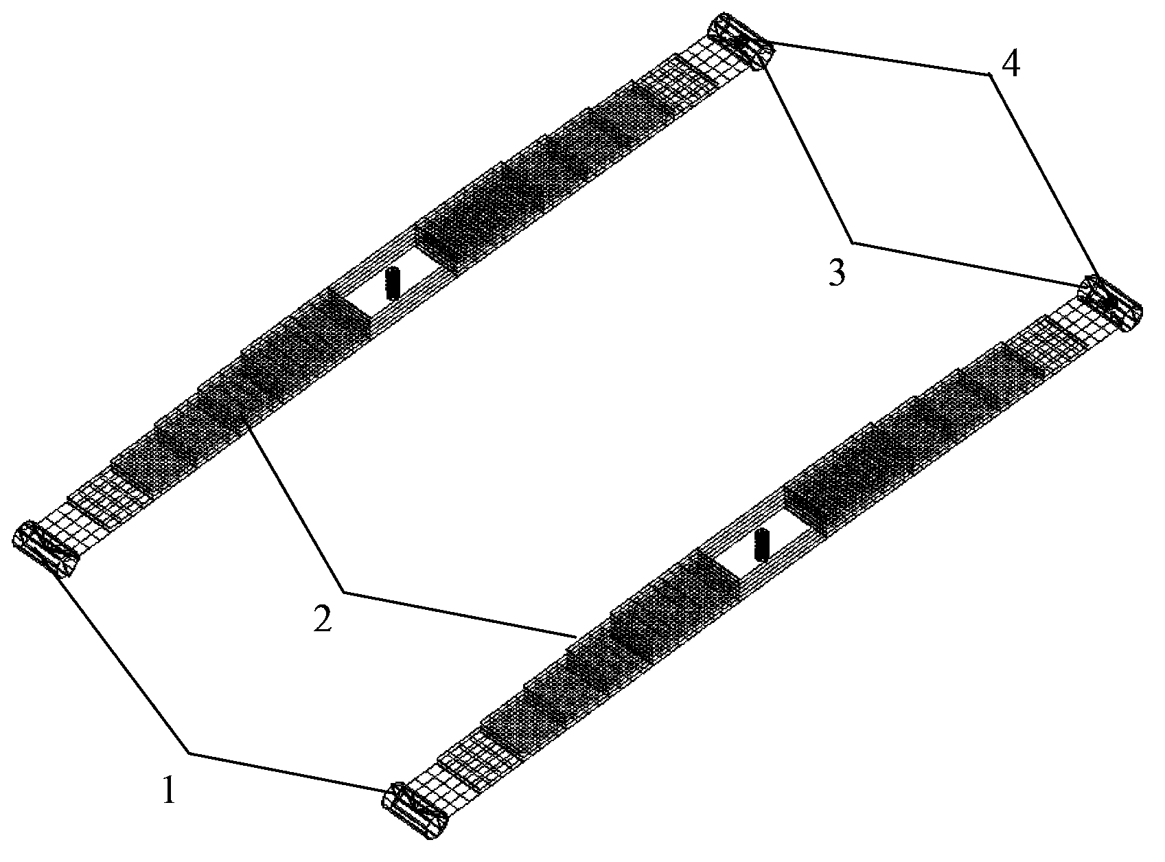 Method for establishing balanced suspension plate spring model