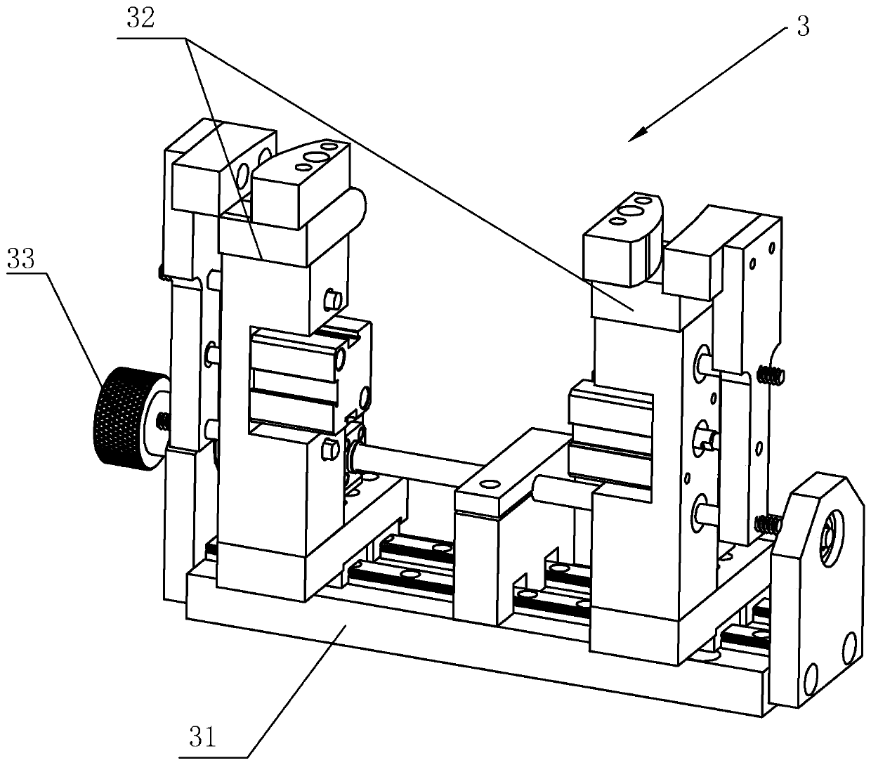 Spectacle foot bending machine