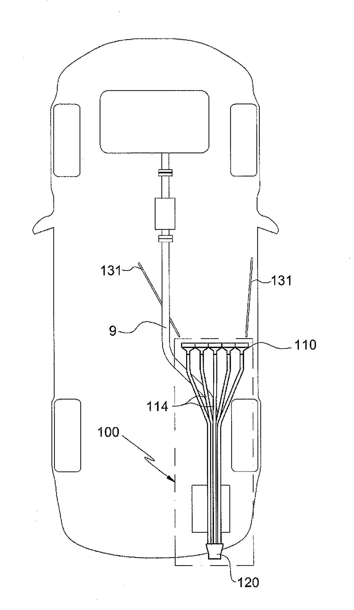 Exhaust gas discharge inducing apparatus for vehicle