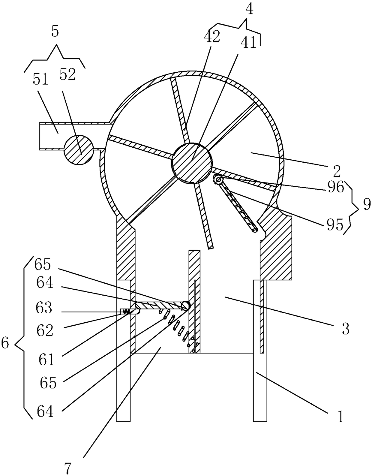 Sewage impurity filtering device