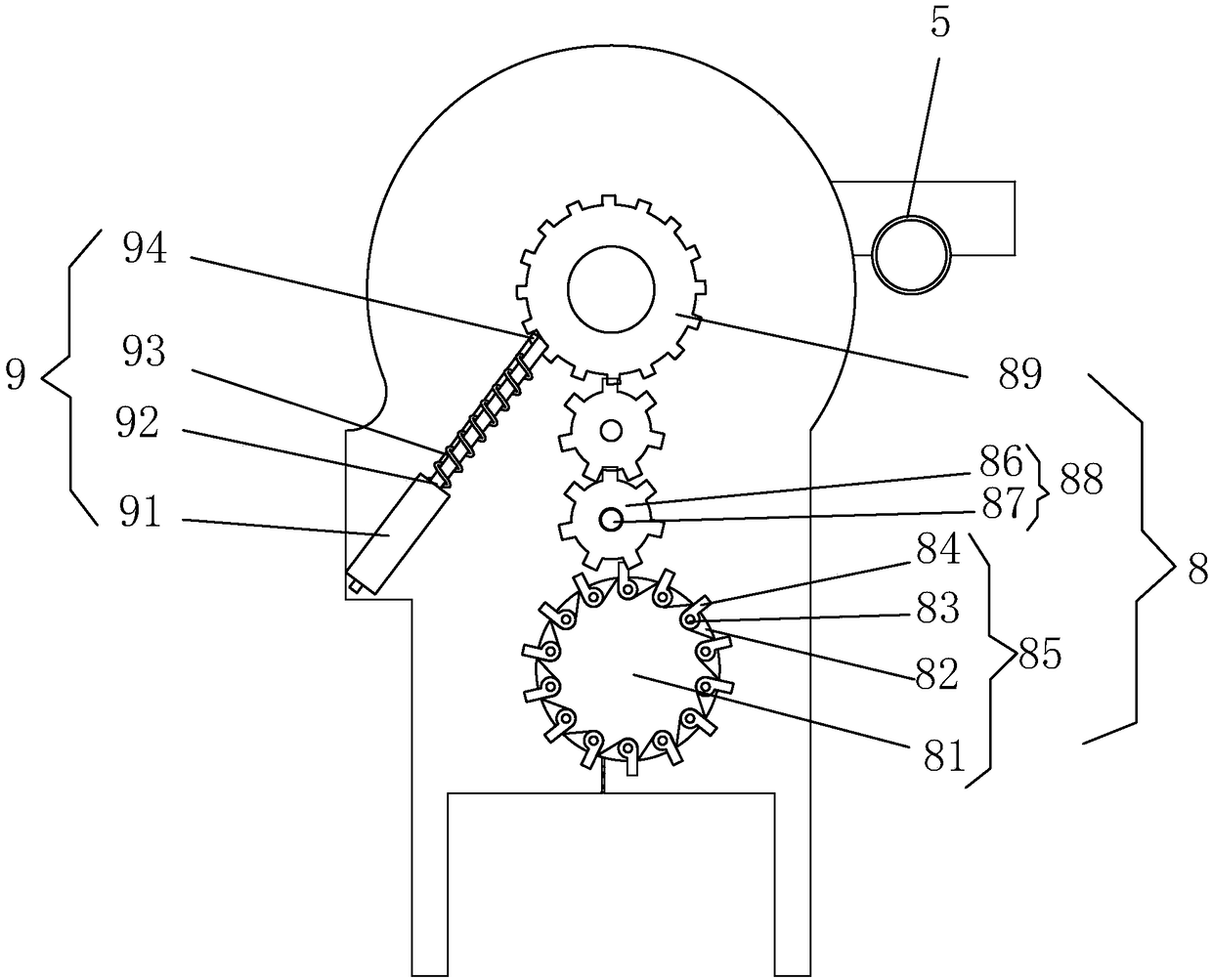 Sewage impurity filtering device