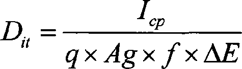 MOS pipe interface state testing method