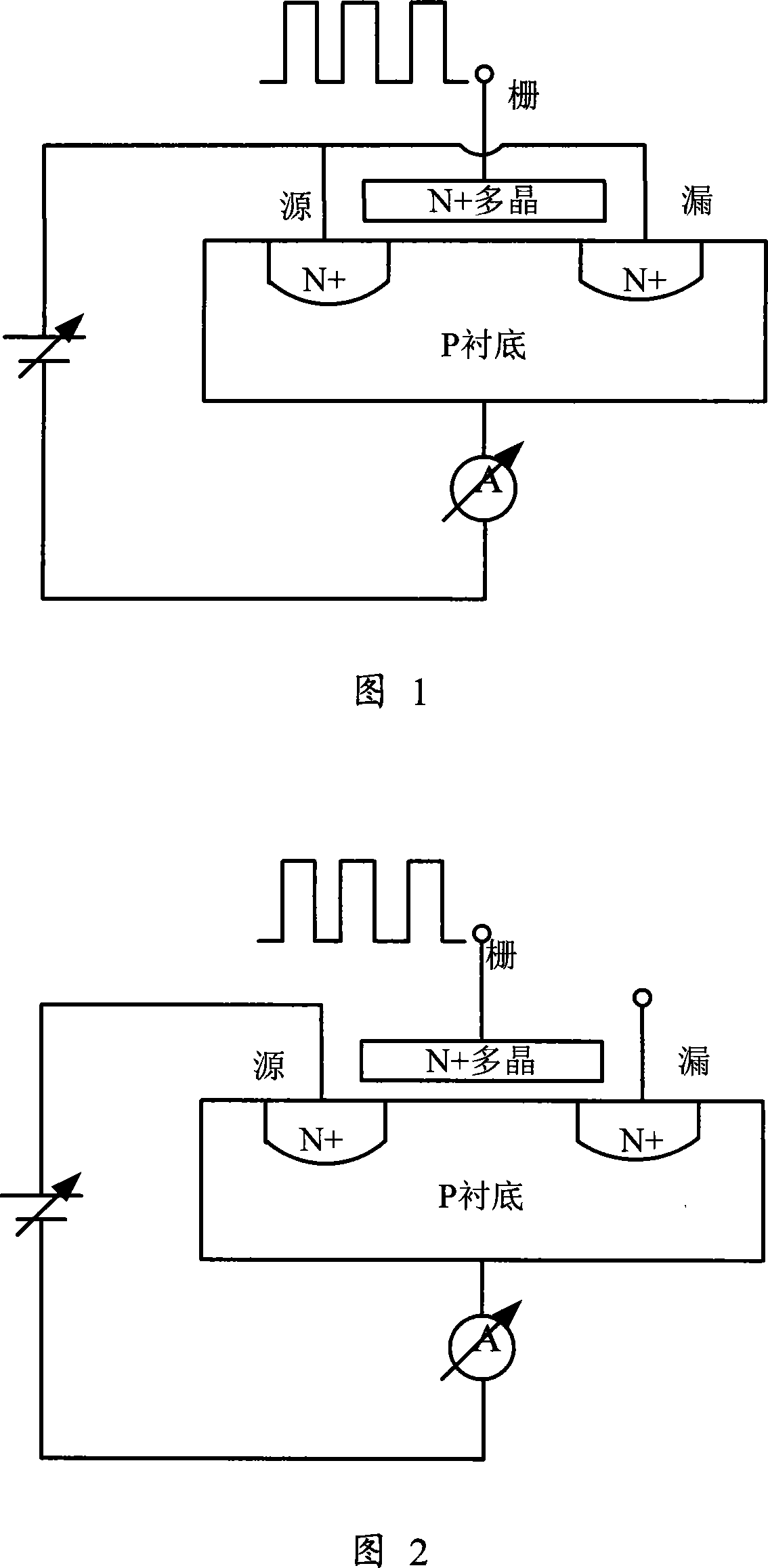 MOS pipe interface state testing method